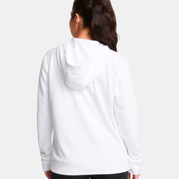 Women's Armour Fleece Big Logo Hoodie in White NWT - Picture 2 of 5